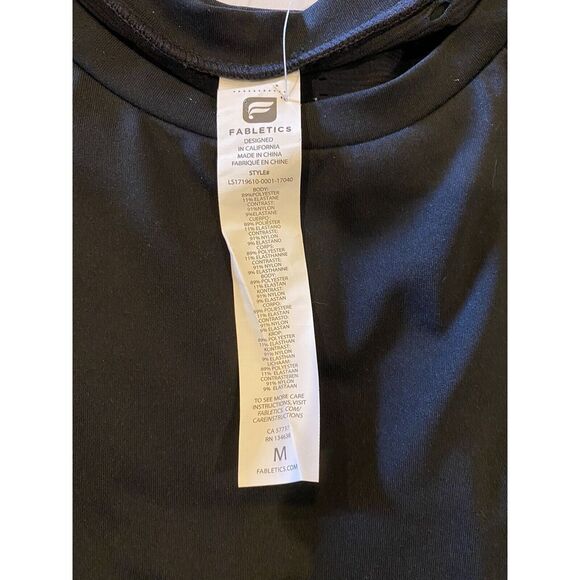 Fabletics Shelby Long Sleeve Cutout Top Black Size Medium, The Layover NWT - Picture 8 of 10